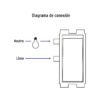 Código: 48053 Interruptor sencillo con luz piloto, línea Italiana, blanco APSEP-IB