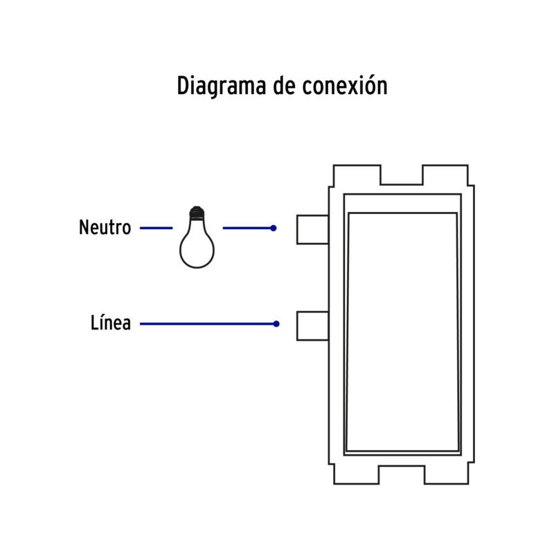 APSEP-IBFC2.jpg Código: 48053 Interruptor sencillo con luz piloto, línea Italiana, blanco APSEP-IB