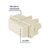 Código: 48055 Interruptor sencillo con luz piloto, línea Italiana, marfil APSEP-I
