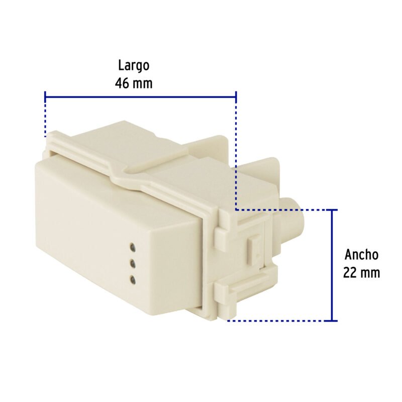 Código: 48055 Interruptor sencillo con luz piloto, línea Italiana, marfil APSEP-I
