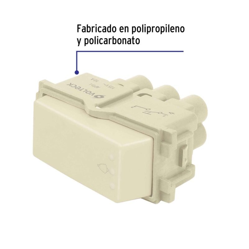 APTI-IFC1.jpg Código: 48099 Interruptor para timbre, línea Italiana, color marfil APTI-I