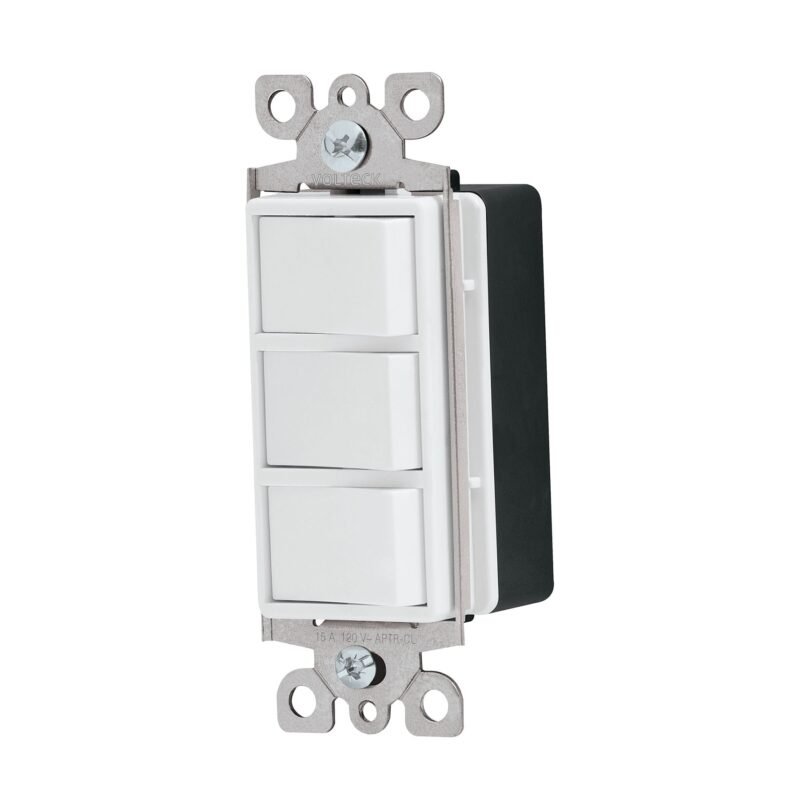 Código: 46007 Interruptor triple, línea Classic, Volteck APTR-CL