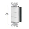 Código: 46007 Interruptor triple, línea Classic, Volteck APTR-CL