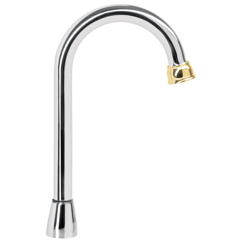 Código: 46723 Cuello tipo bar para mezcladora de lavabo, cromo-oro, Aqua AQCR-60G