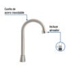 Código: 46724 Cuello tipo bar para mezcladora de lavabo, satín, Aqua AQCR-60N