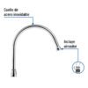 Código: 49791 Cuello largo para mezcladora de fregadero, cromo, Aqua AQCR-80