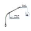 Código: 46728 Cuello tipo cobra para mezcladora de fregadero, cromo, Aqua AQCR-90