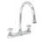 Código: 49686 Mezcladora fregadero 8' cromo, cuello largo, cruceta, AQUA AQF-81