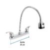 Código: 49820 Mezcladora fregadero 8' cromo, cuello flexible, palanca,AQUA AQF-88