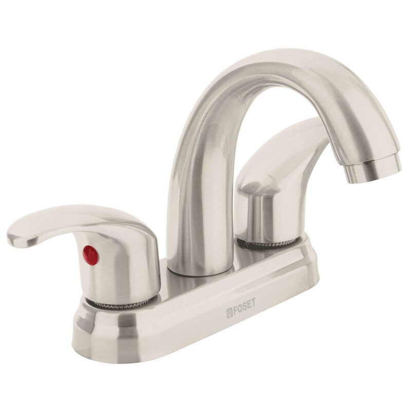 AQM-52N.jpg Código: 45356 Mezcladora lavabo 4' satín, nariz curva, palanca, AQUA AQM-52N
