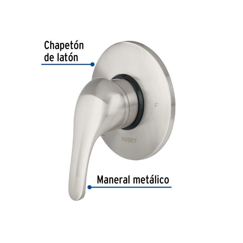 Código: 48471 Monomando para regadera, satín, AQUA AQM-71N