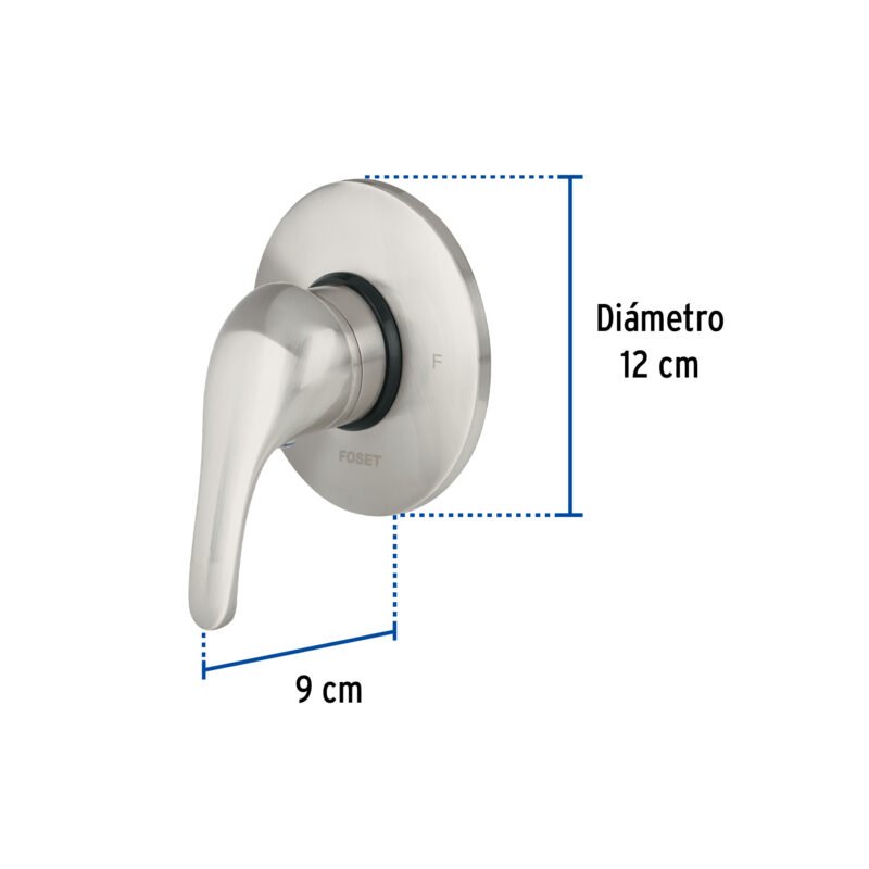 Código: 48471 Monomando para regadera, satín, AQUA AQM-71N