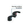 Código: 45716 Juego manerales de palanca p/lav-fregadero,negro mate,Aqua AQMM-62M