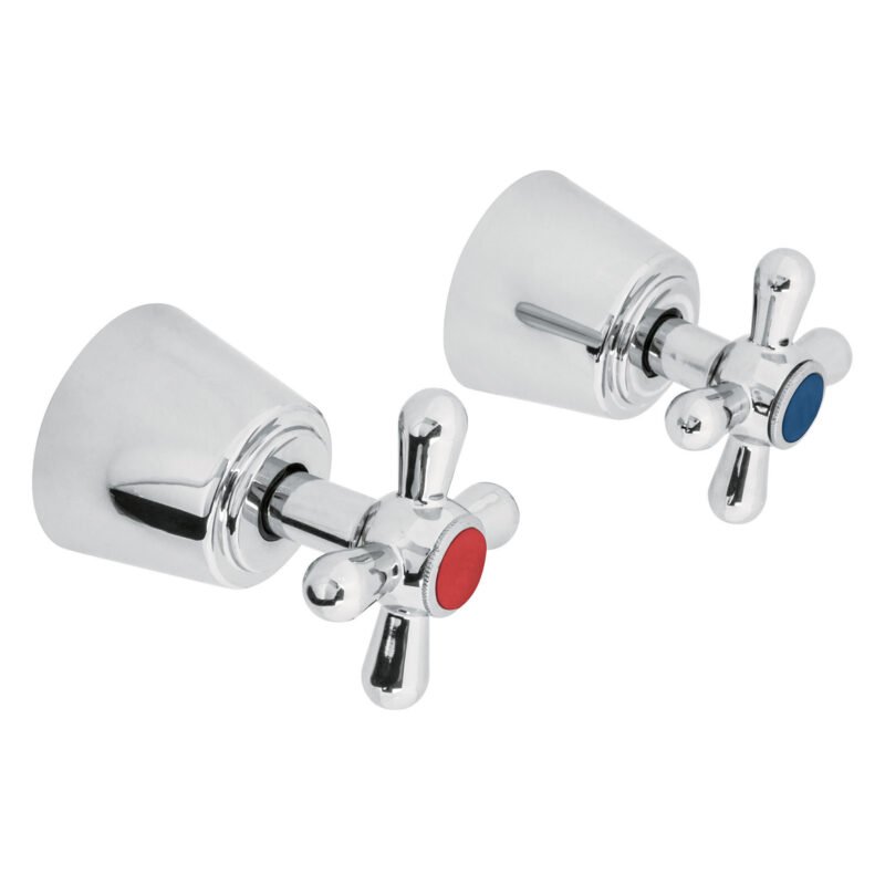 Código: 49785 Juego de manerales de cruceta para regadera, cromo, Aqua AQMR-61