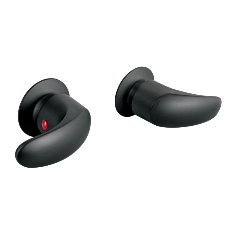 AQMR-62M.jpg Código: 49629 Juego de manerales de palanca para regadera, negro mate,Aqua AQMR-62M