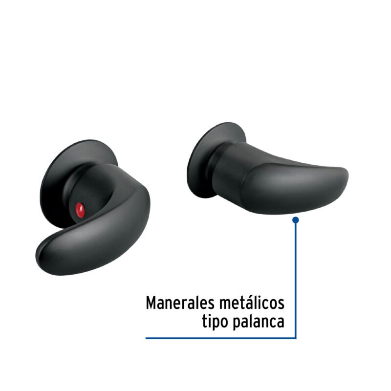 AQMR-62MFC1.jpg Código: 49629 Juego de manerales de palanca para regadera, negro mate,Aqua AQMR-62M