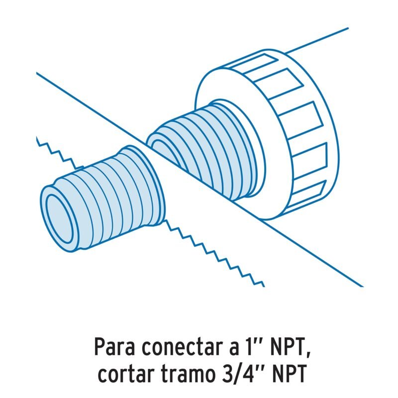 ATIN-001FC1.jpg Código: 48081 Multiconector polipropileno para tinaco, con válvula, FOSET ATIN-001