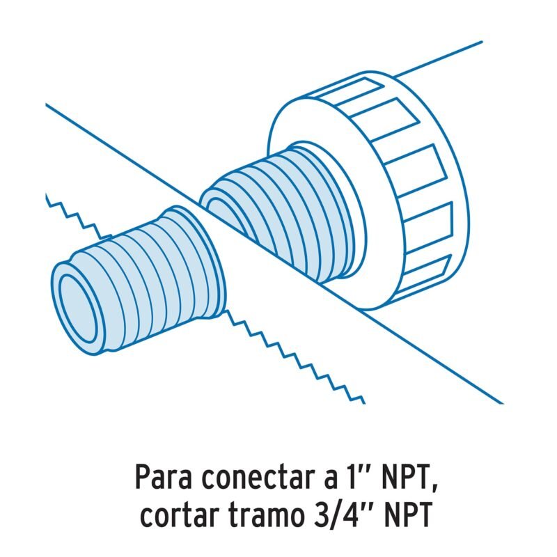 ATIN-003FC1.jpg Código: 48070 Multiconector polipropileno para tinaco, sin válvula, Foset ATIN-003