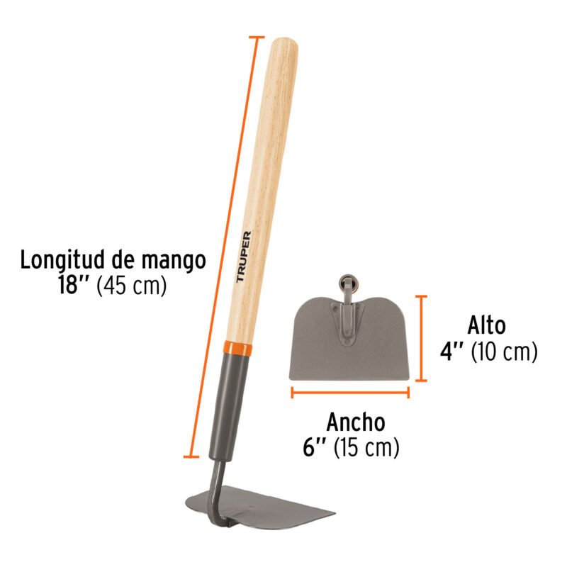 ATJ-CFC2.jpg Código: 10562 Azadón tomatero, mango corto de madera 18', TRUPER ATJ-C