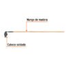 Código: 10553 Azadón jardinero Classic, mango de madera 54', TRUPER ATJ