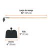Código: 10553 Azadón jardinero Classic, mango de madera 54', TRUPER ATJ