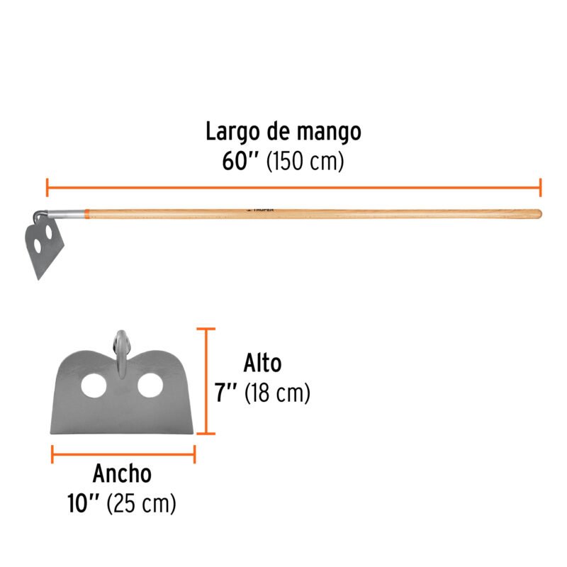 FT - CAMBIOS CAT 2024 (13) Pág 38 Código: 10565 Azadón mezclero, cabeza forjada 10', mango de 60', TRUPER ATM
