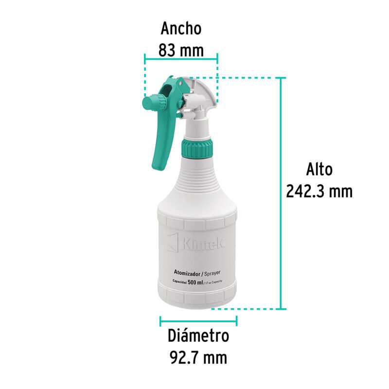 ATO-50FC2.jpg Código: 55937 Atomizador de 1/2 litro, KLINTEK ATO-50