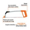 Código: 10234 Arco 12' profesional tubular de acero para segueta, Truper ATT-12