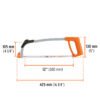 Código: 10234 Arco 12' profesional tubular de acero para segueta, Truper ATT-12