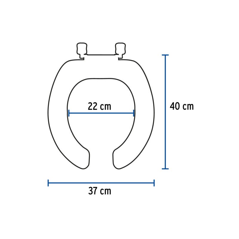 Código: 40244 Asiento redondo ligero con tapa para WC, beige, FOSET BASIC AWC-35C