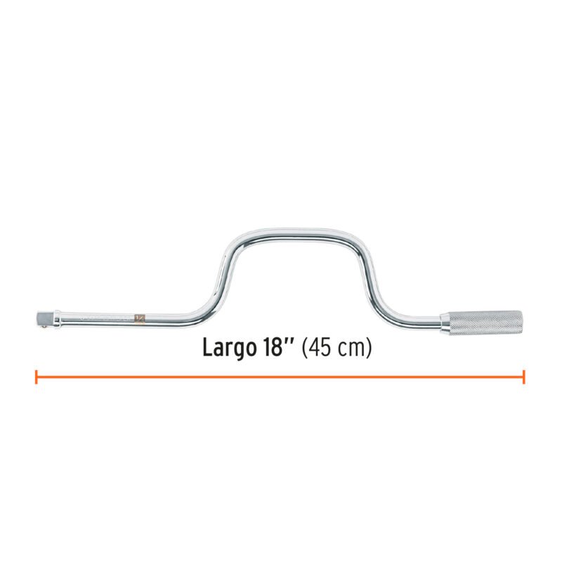B-5480FC2.jpg Código: 13430 Mango cuadro 1/2' berbiquí, largo 18', Truper B-5480