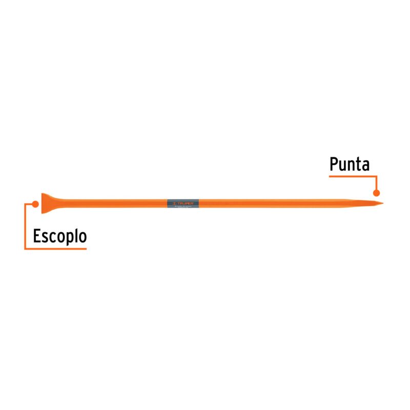 BAP-100FC1.jpg Código: 10750 Barreta de punta de 7/8' x 100 cm, escoplo 60 mm, Truper BAP-100