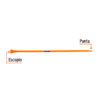 Código: 10759 Barreta para tierra dura 1'x150 cm, escoplo 67 mm, Truper BAP-150E