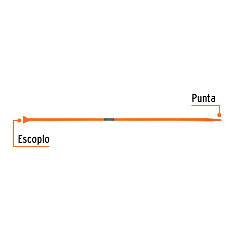 BAP-175FC1.jpg Código: 10762 Barreta de punta de 1'x175 cm, escoplo 72 mm,Truper BAP-175