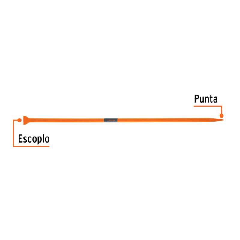 BAP-175XFC1.jpg Código: 10765 Barreta de punta de 1-1/4' x 175 cm, escoplo 80 mm, Truper BAP-175X