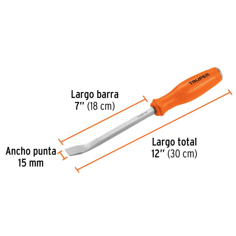 Código: 101049 Barra de palanca de 12', Truper BAPA-12