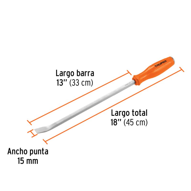 BAPA-18FC2.jpg Código: 101060 Barra de palanca de 18', Truper BAPA-18