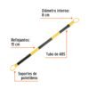 Código: 101019 Barra extensible de 1.3 a 2.1 m reflejante para conos BARE-4210