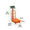Código: 15729 Báscula electrónica de plataforma, plegable, 100 kg, Truper BAS-100PLA