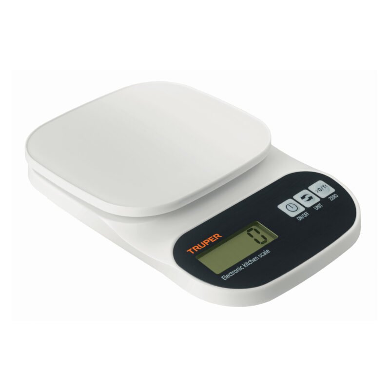 BASE-5EP.jpg Código: 15161 Báscula digital para cocina, plato de ABS, 5 kg, Truper BASE-5EP