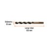 Código: 14321 Broca HSS 10.0 mm Trugold para metal, Truper Expert BAV-100