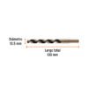 Código: 14327 Broca HSS 10.5 mm Trugold para metal, Truper Expert BAV-105