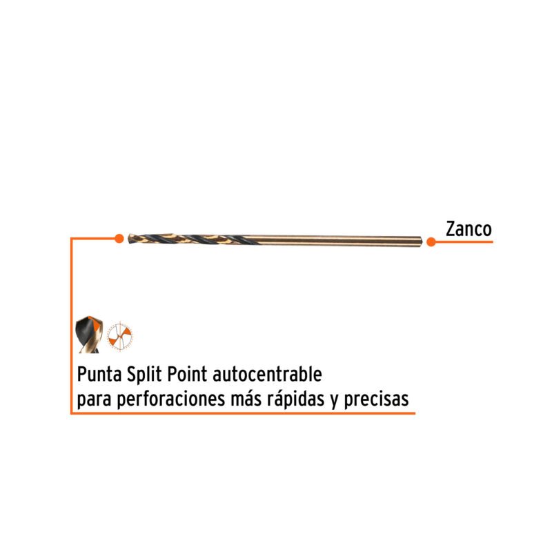 BAV-15FC1.jpg Código: 14123 Broca HSS 1.5 mm Trugold para metal, Truper Expert BAV-15
