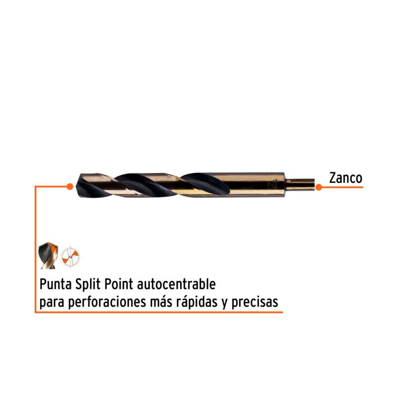 BAV-1FC1.jpg Código: 11176 Broca HSS 1' Trugold para metal, Truper Expert BAV-1