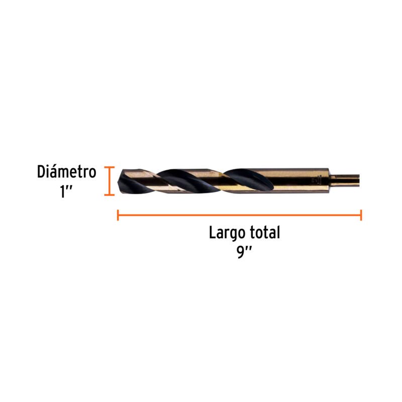 BAV-1FC2.jpg Código: 11176 Broca HSS 1' Trugold para metal, Truper Expert BAV-1