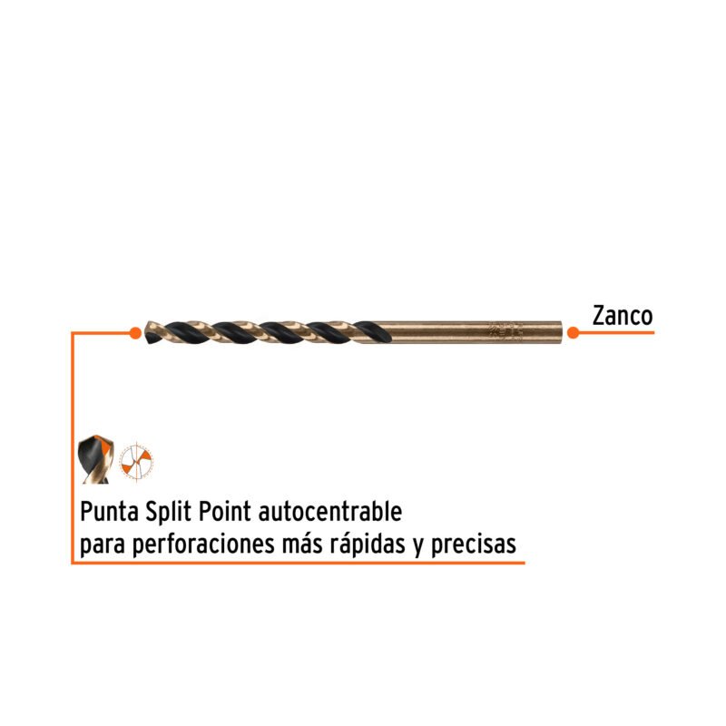 BAV-45FC1.jpg Código: 14133 Broca HSS 4.5 mm Trugold para metal, Truper Expert BAV-45