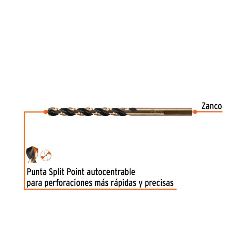 Código: 14148 Broca HSS 5.5 mm Trugold para metal, Truper Expert BAV-55