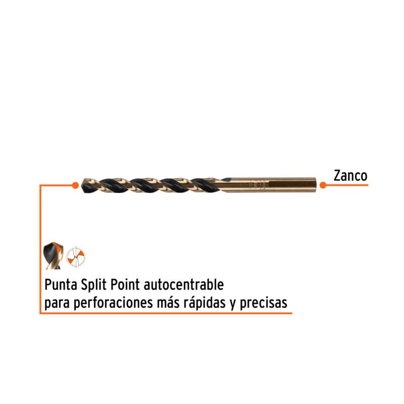 BAV-70FC1.jpg Código: 14153 Broca HSS 7.0 mm Trugold para metal, Truper Expert BAV-70
