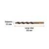 Código: 14319 Broca HSS 9.5 mm Trugold para metal, Truper Expert BAV-95