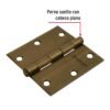 BC-352PFC1.jpg Código: 43252 Bisagra cuadrada 3-1/2', latón antiguo, cabeza plana, HERMEX BC-352P